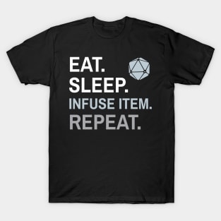 DnD Artificer Eat Sleep Infuse Item Repeat T-Shirt